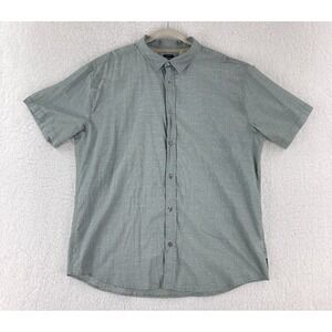 Prana Pikeville Slim Fit Button-Up Shirt Mens Size XXL Green Short Sleeve Casual